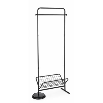 Cuier QUIETE, Metal, Negru, 70,5x34x157h cm