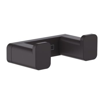 Cuier dublu, Hansgrohe, AddStoris, negru mat