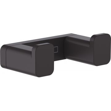 Cuier baie dublu Hansgrohe AddStoris negru mat